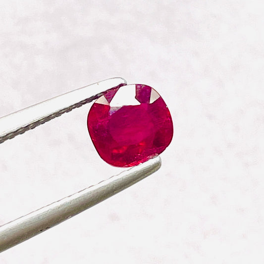 1.06 Cts AIGS Certified Natural Ruby Unheated Burma Pigeon Blood Color Gemstone